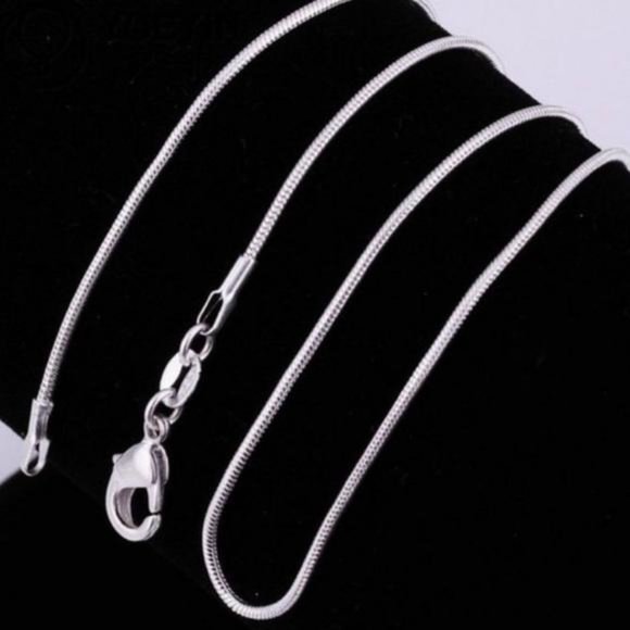 Jewelry - SNAKE CHAIN 925 STERLING SILVER NECKLACE, NICE NECKLACE, CUTE NECKLACE